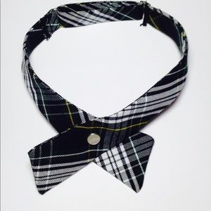 Fancy Cosplay Uniform Dress Up Plaid Neck Tie